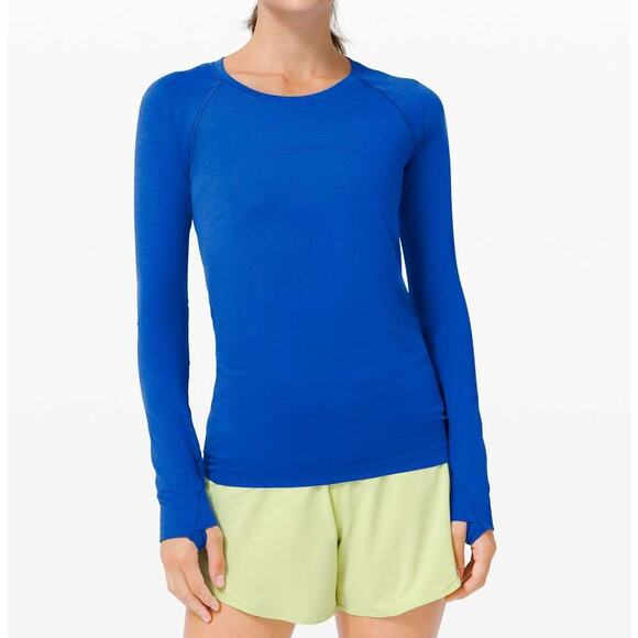 Lululemon Long Sleeve Swiftly Tech Tee Shirt Top Blue 10 - Picture 1 of 4